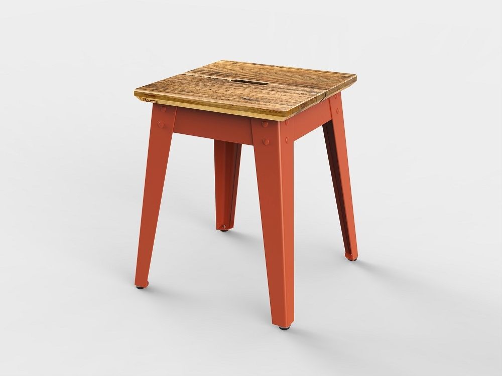 6Grad Hocker Jan Cray Rotorange-Bauholz recycelt