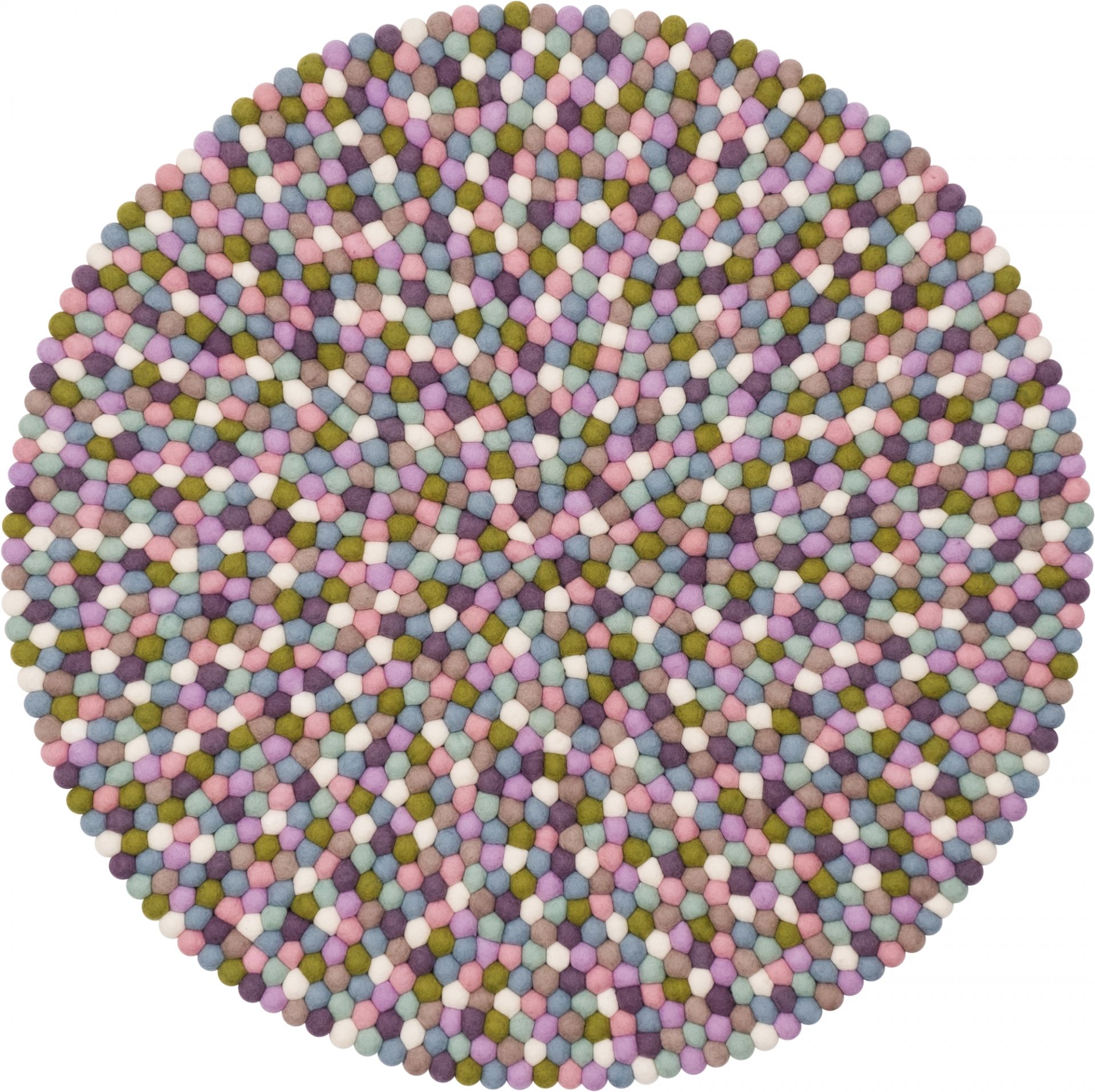 Filzkugel Teppich rund 140 cm myfelt Greta