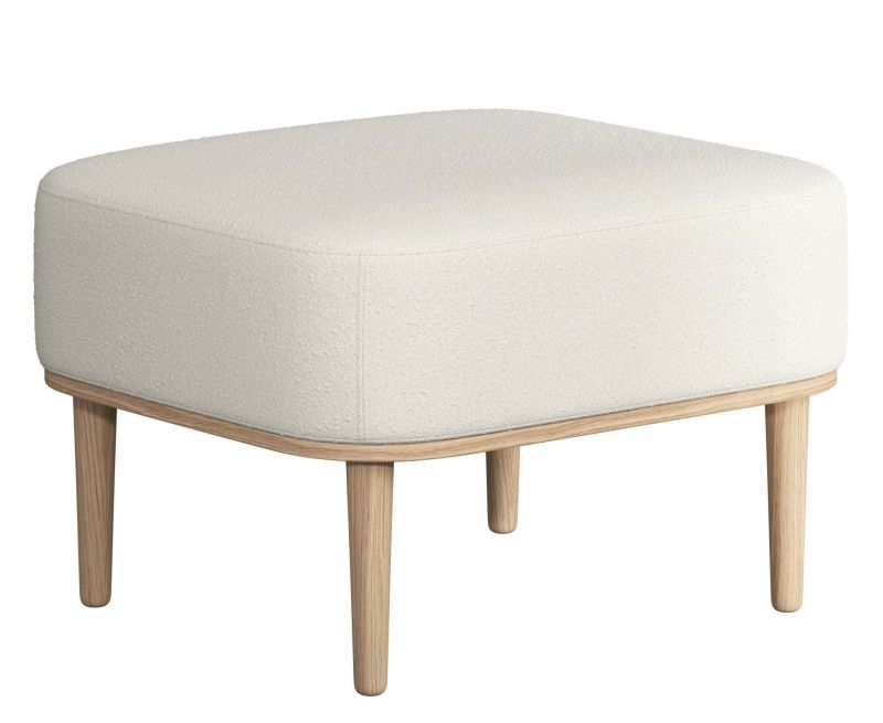 Serena Pouf Ottoman Eiche natur novoform Nubbio weiß