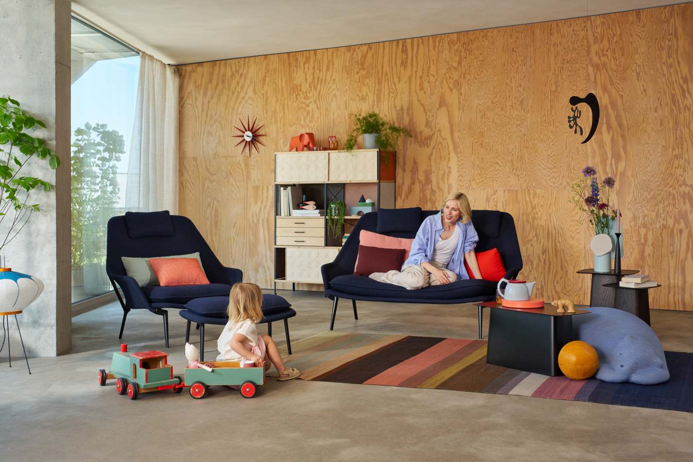 Slow Chair Ottoman Stoff Vitra 