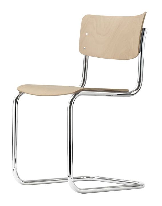 S 43 Stahlrohr Klassiker Freischwinger Buche CHROM/NATUR Thonet VORZUGSKOMBINATION