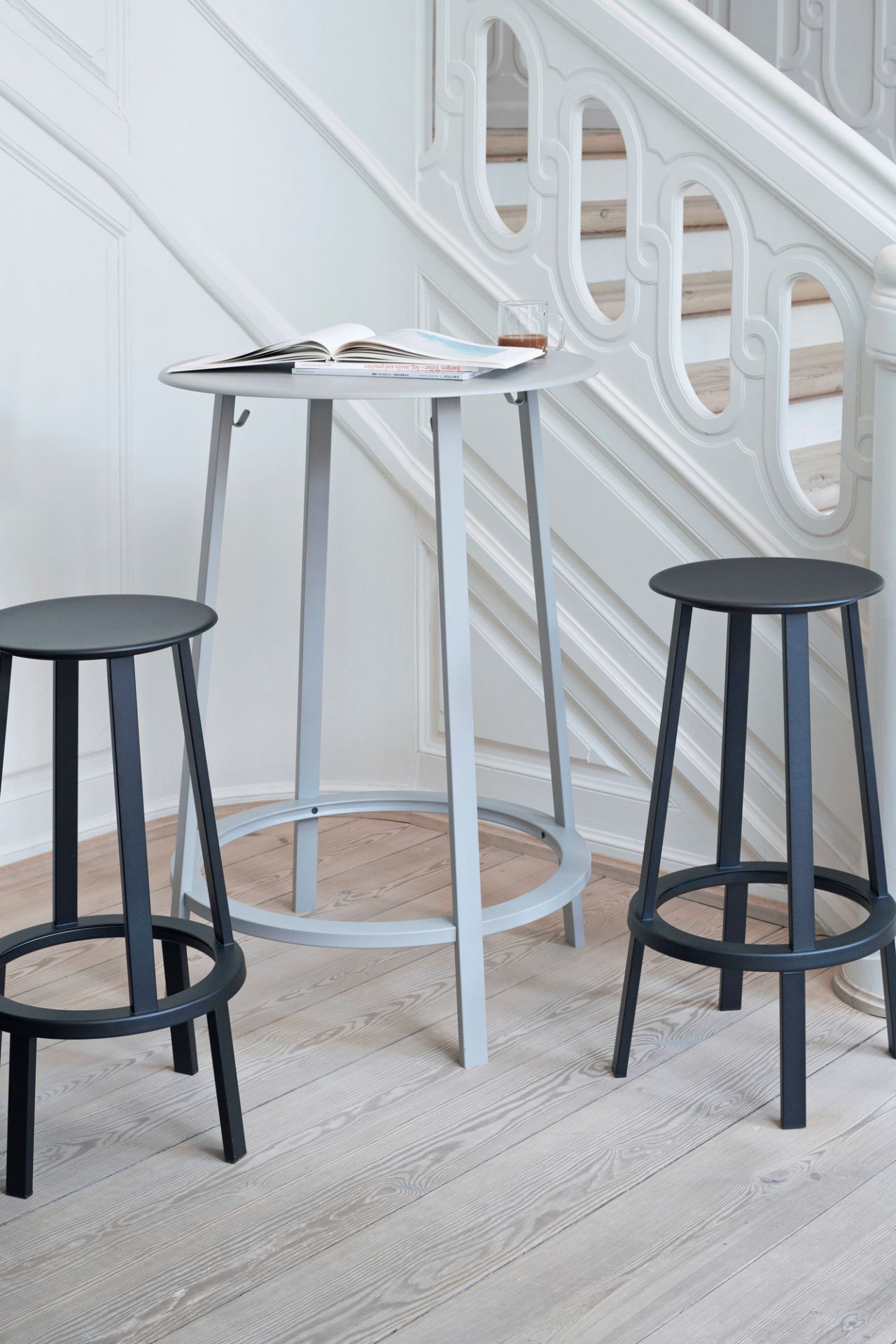 Revolver Bar Stool Barhocker HIGH 76 cm Steel SKY GREY Hay EINZELSTÜCK 