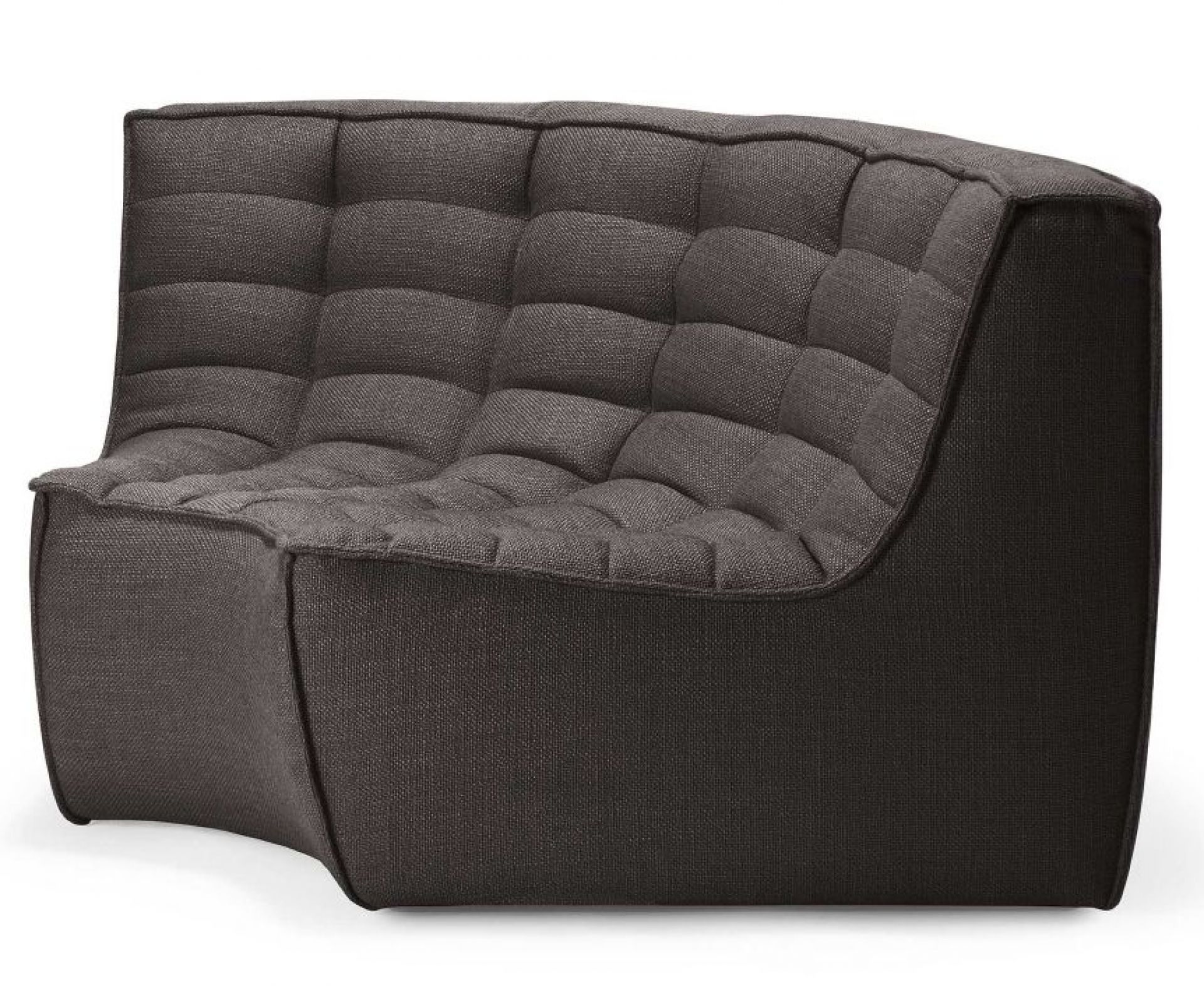 N701 Sofa runde Ecke dunkelgrau Ethnicraft