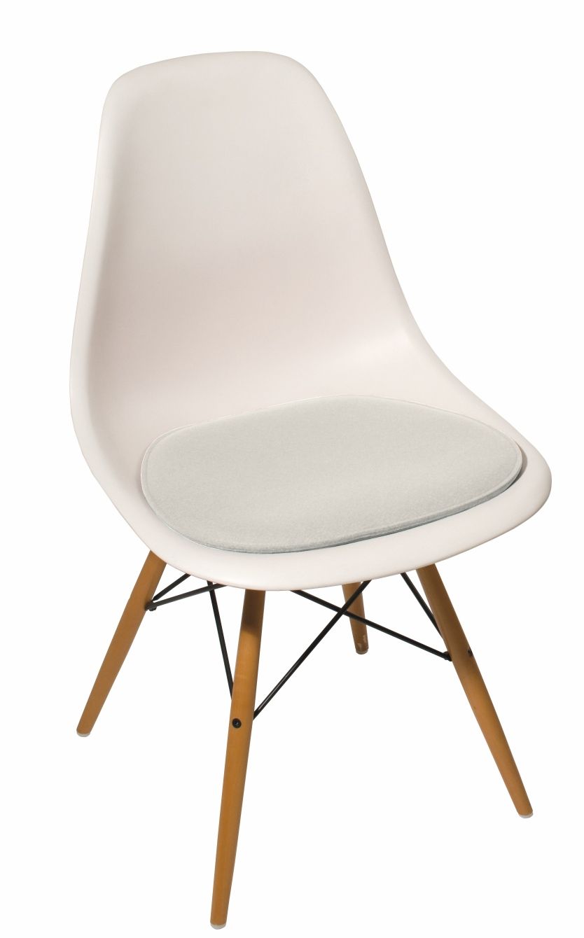 Sitzkissen Eames Side Chair DSR,DSW,DSX Parkhaus Berlin Wollweiß / 5 mm Wollfilz