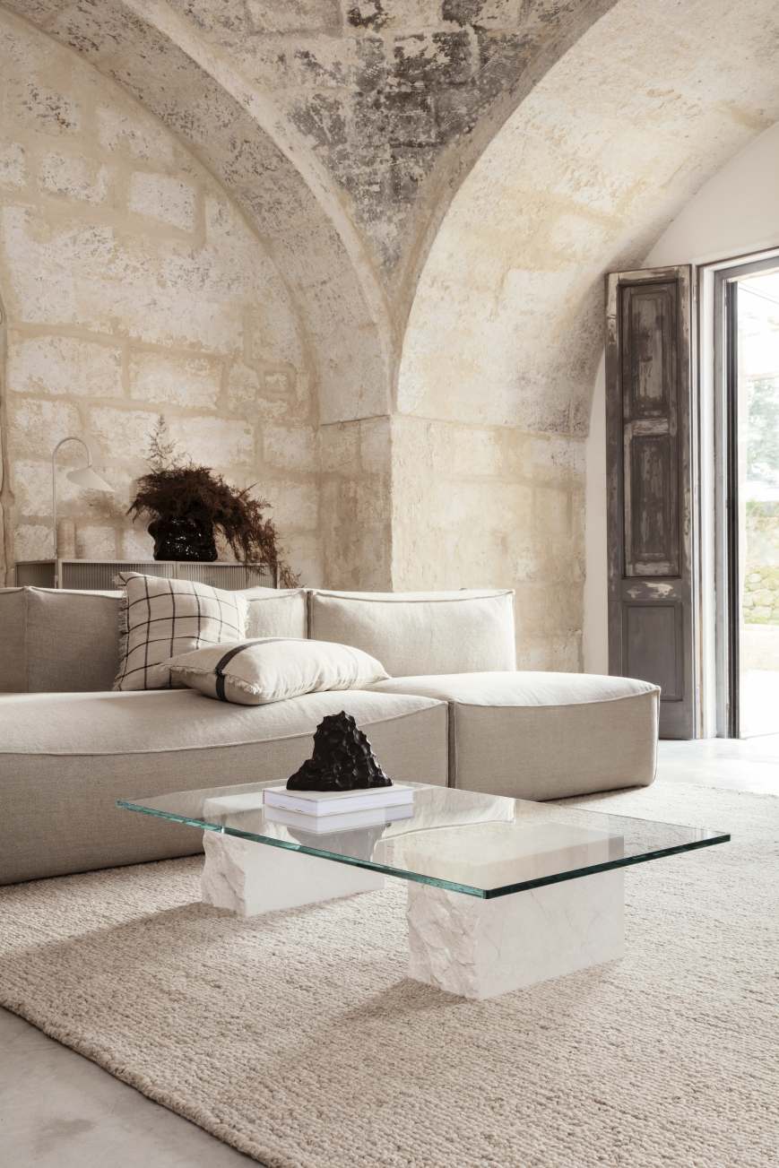 Mineral Coffee Table - Bianco Curia Couchtisch Ferm Living