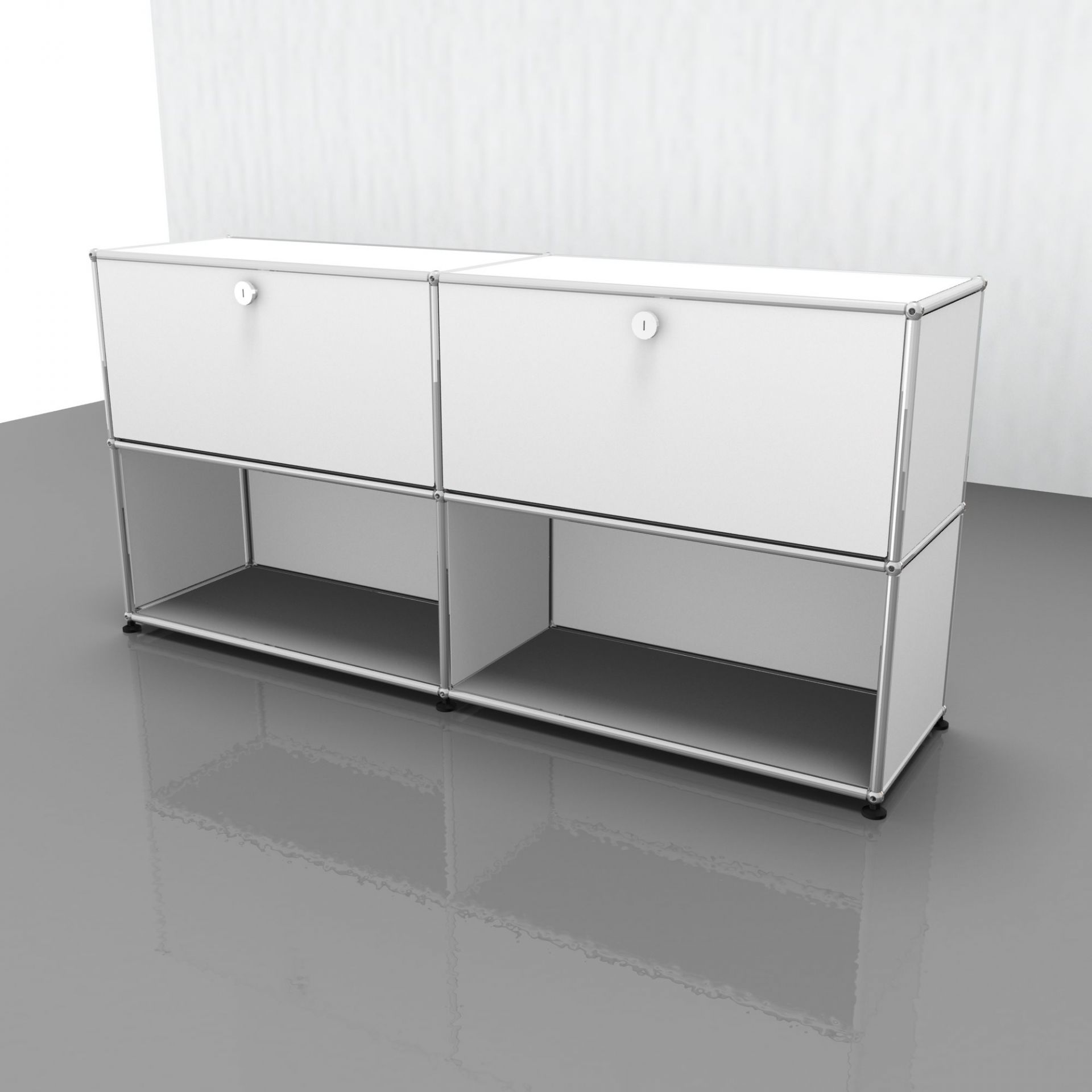 USM Haller Sideboard mit 2 Klappen graphitschwarz