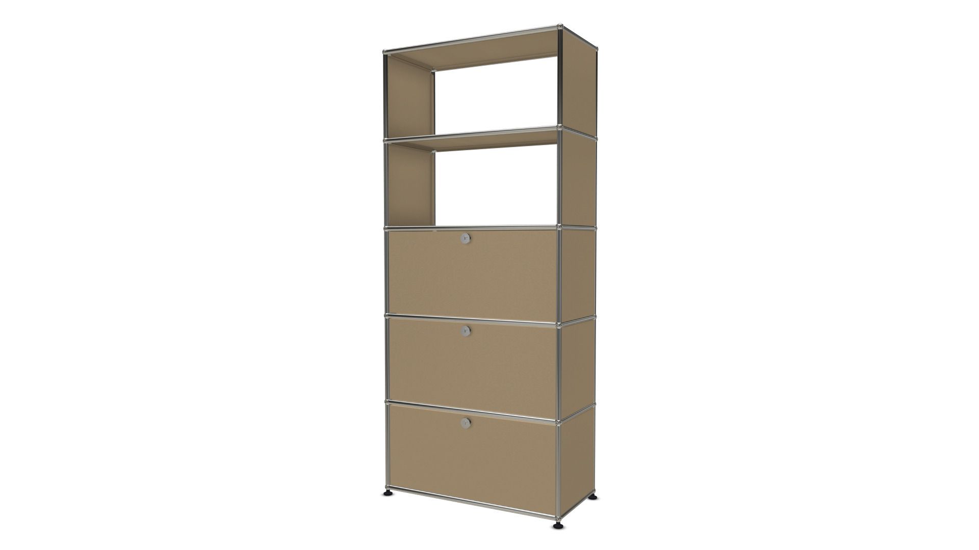 USM Haller Regal mit 1 Schublade und 2 Klappen - beige