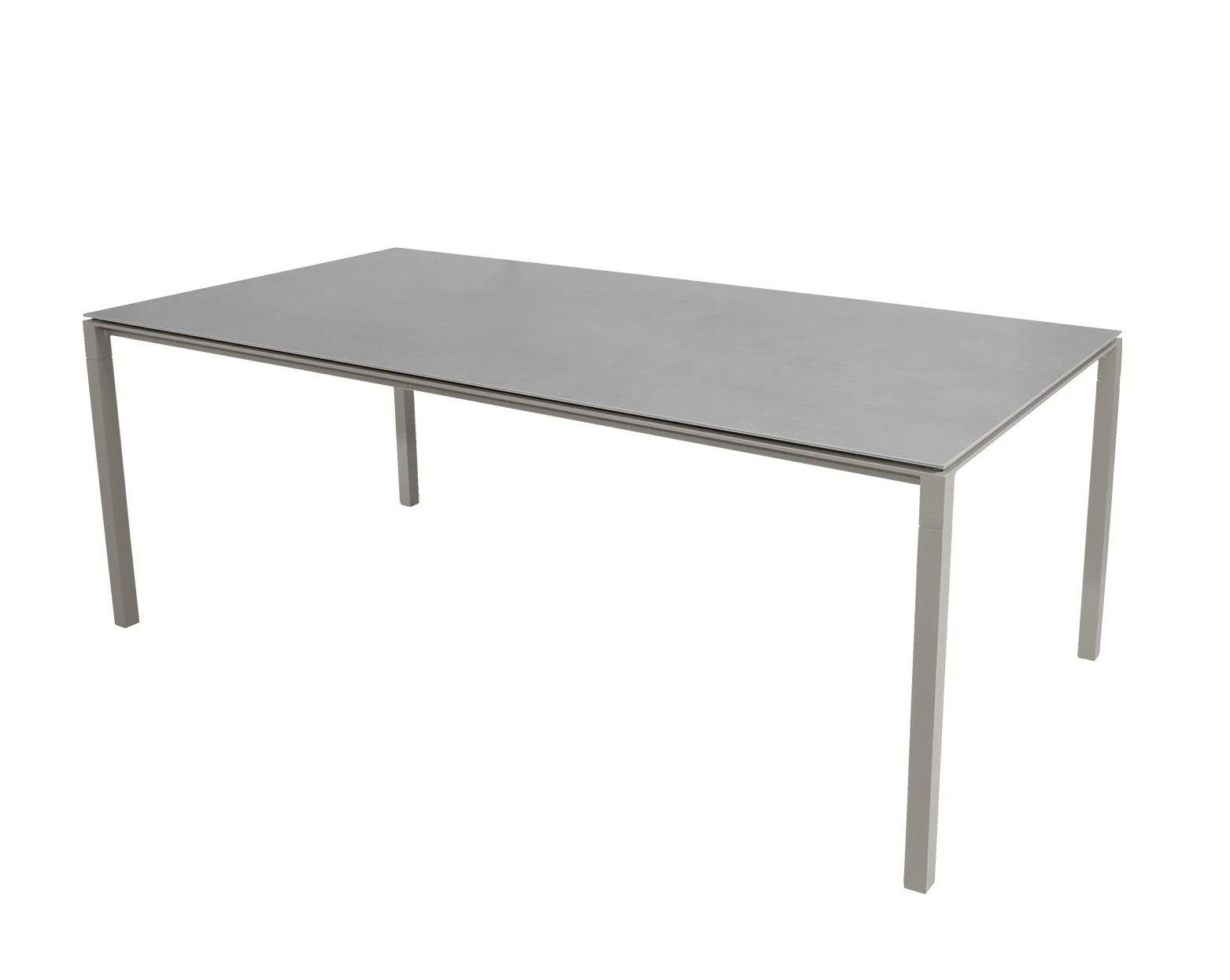 Pure Outdoor Esstisch B 200 x T 100 x H 74 cm Concrete grau/Taupe Cane-Line EINZELSTÜCK