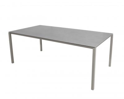 Pure Outdoor Esstisch B 200 x T 100 x H 74 cm Concrete grau/Taupe Cane-Line EINZELSTÜCK