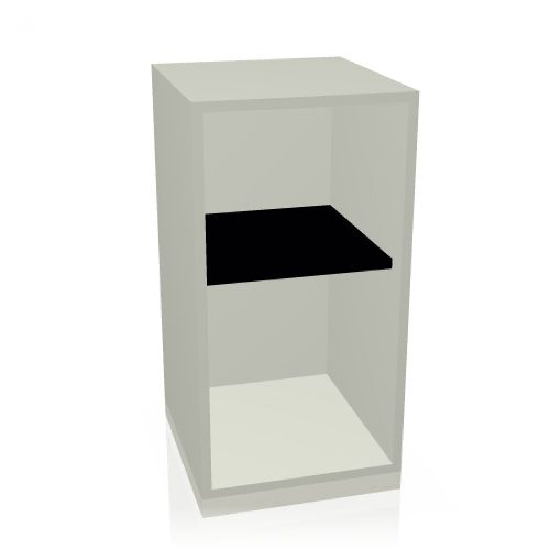 Helles Steelcase Regal, Share It Serie, 40 cm breit, mit schwarzem Einlegeboden. Büromöbel und Stauraumlösung.