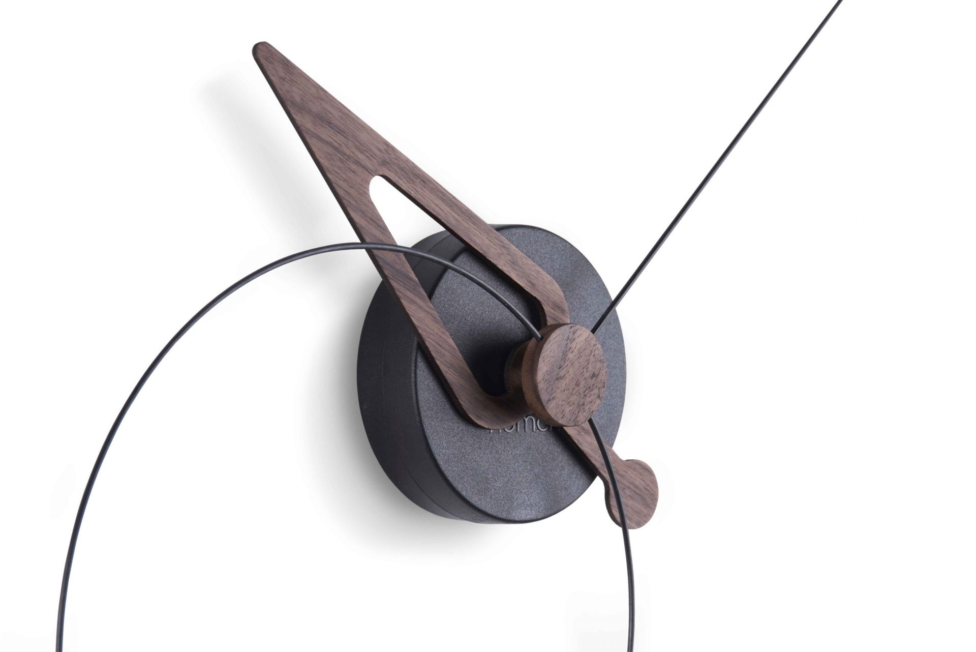 Pico Wanduhr Walnuss/Schwarz nomon