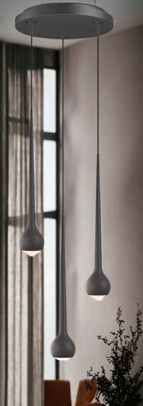 Falling Sun Water Pendelleuchte Grau