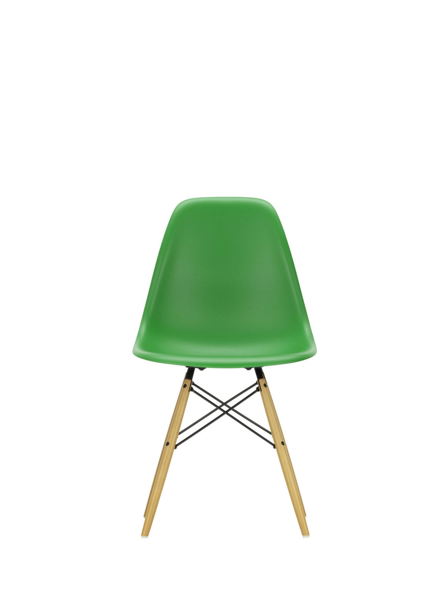 Eames Plastic Side Chair DSW Stuhl Vitra Esche honigfarben-Zartrosa