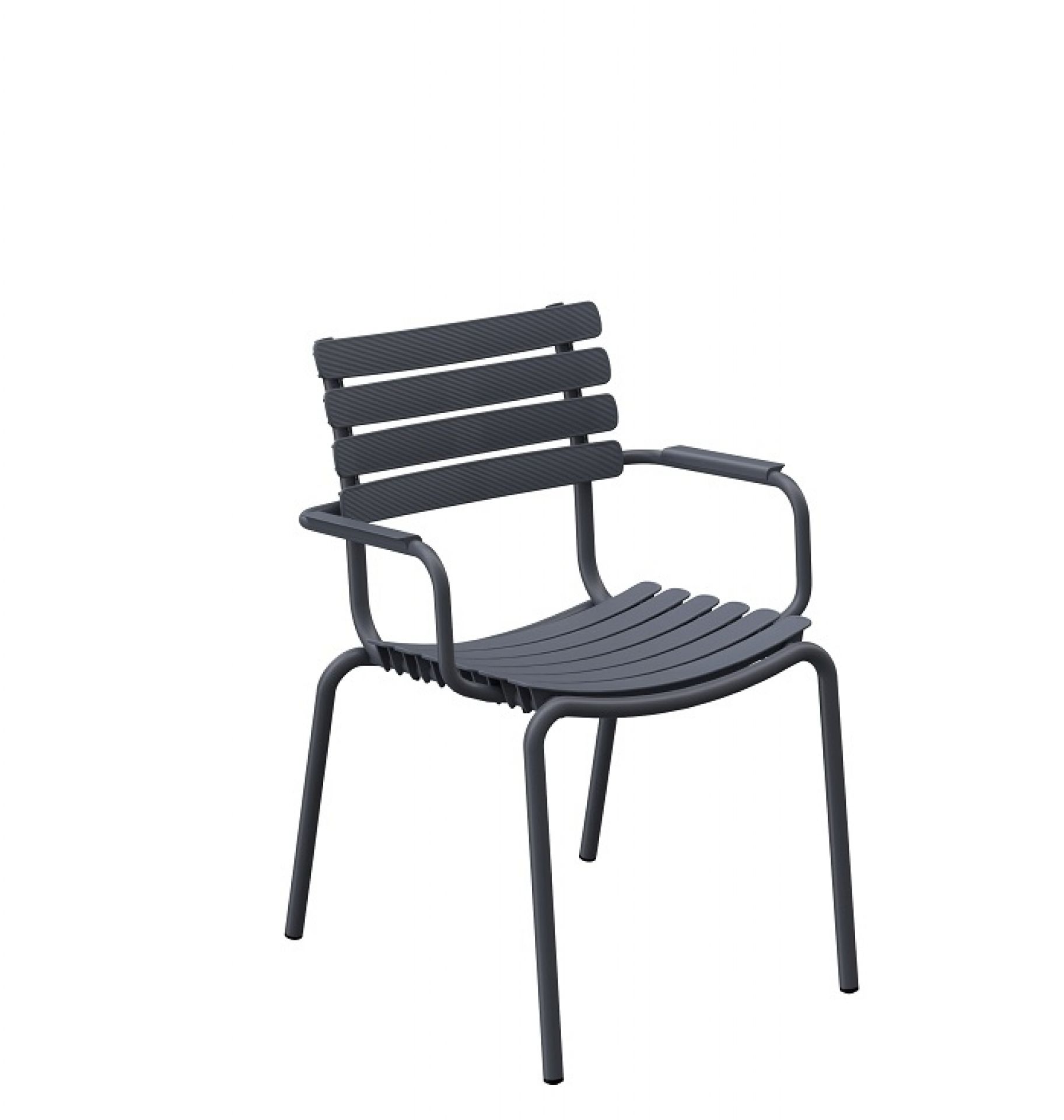 ReClips Outdoor Dining Chair Stuhl Houe Aluminium Armlehnen Grau