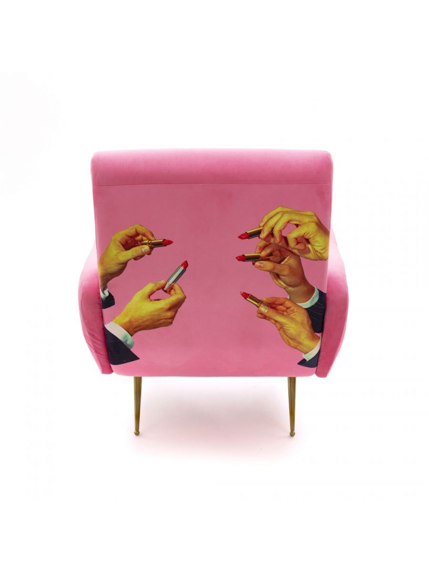 Toiletpaper Sessel Lipsticks Pink Seletti