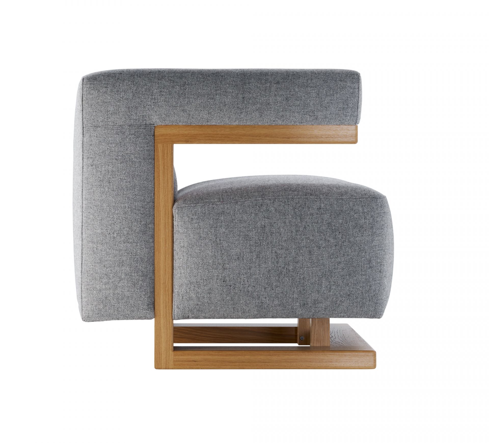 Gropius F51 Sessel Bauhaus Reedition Tecta Hallingdal 130 Grau / Gestell Eiche massiv