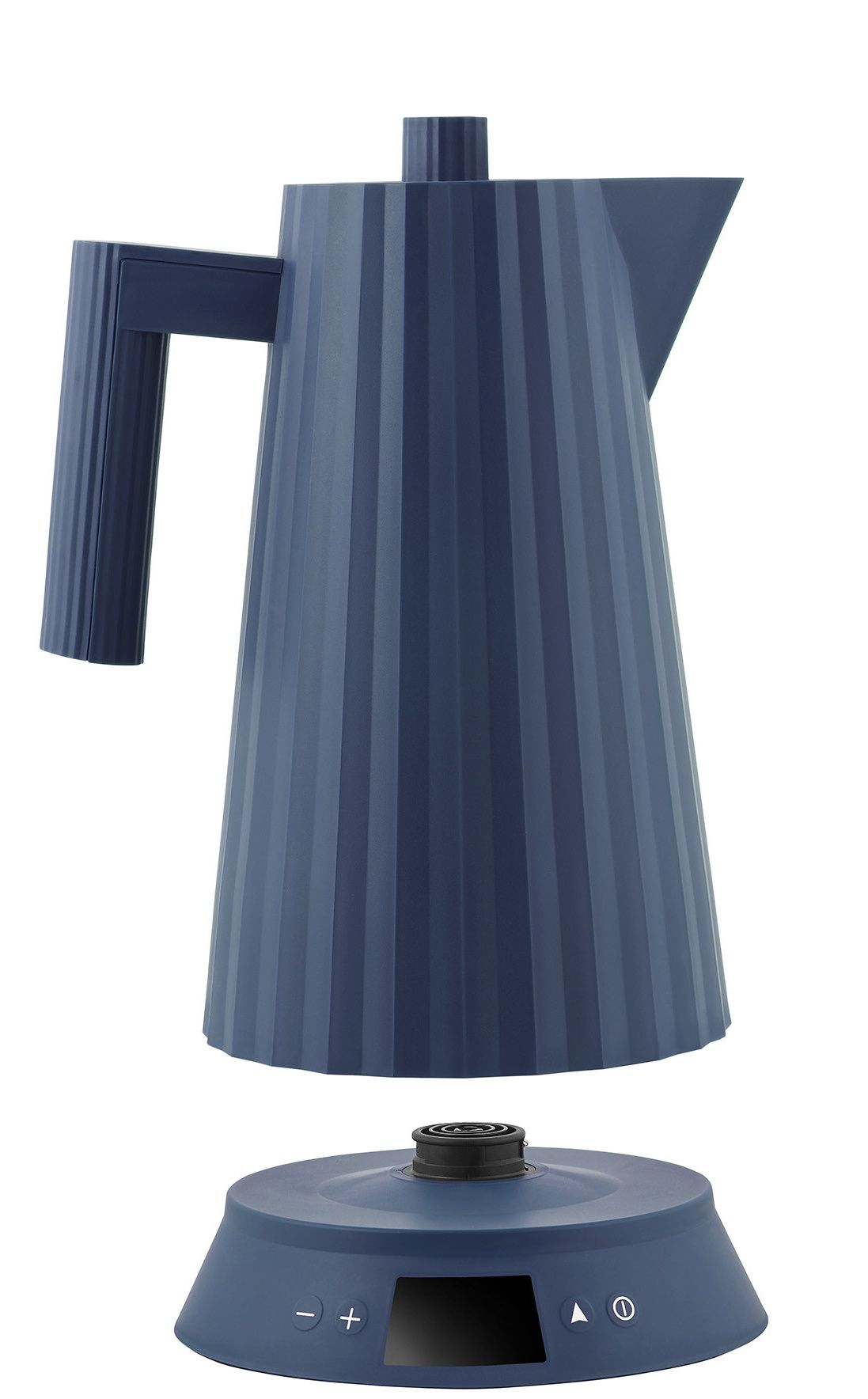 MDL21 Plissé Wasserkocher mit Temperaturregelung Alessi Blau