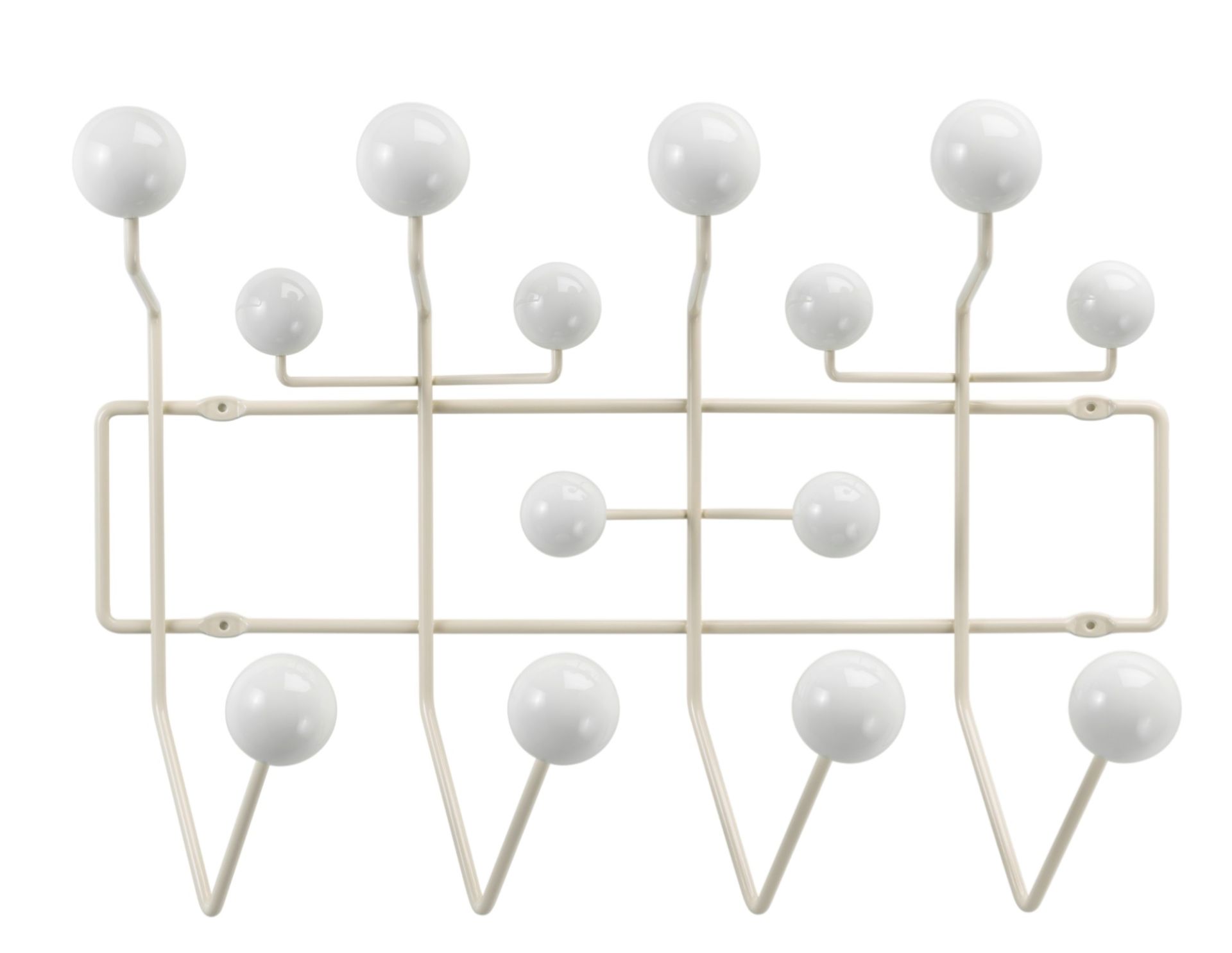 Eames Hang it all Garderobe Warmweiss Vitra NEUE VERSION 
