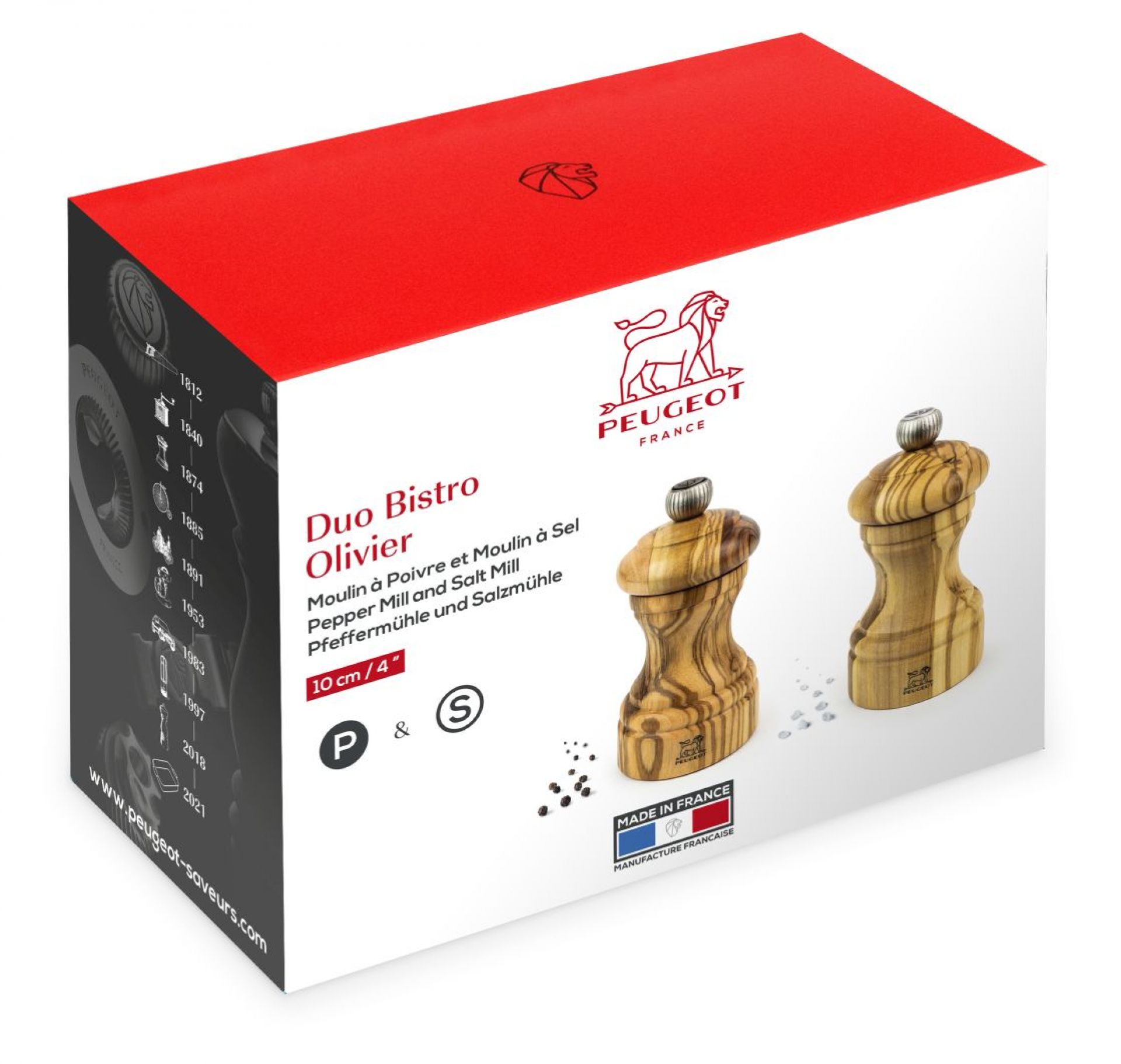 Bistro Duos Salz- & Pfeffermühle Olive 10 cm Peugeot