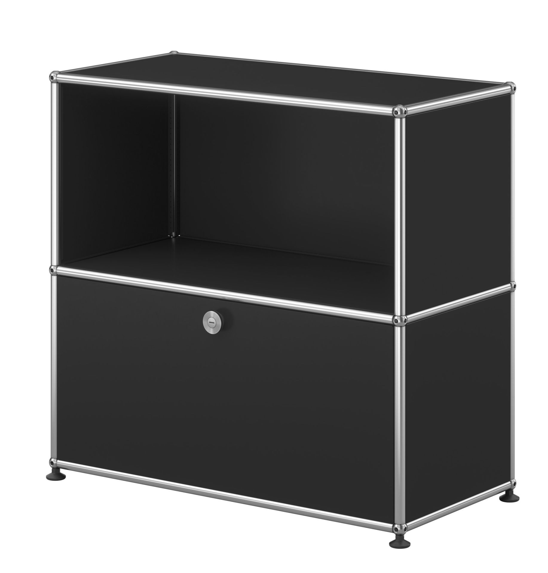 USM Haller Sideboard 1 Klappe / 1 Offen Graphitschwarz - QUICK SHIP