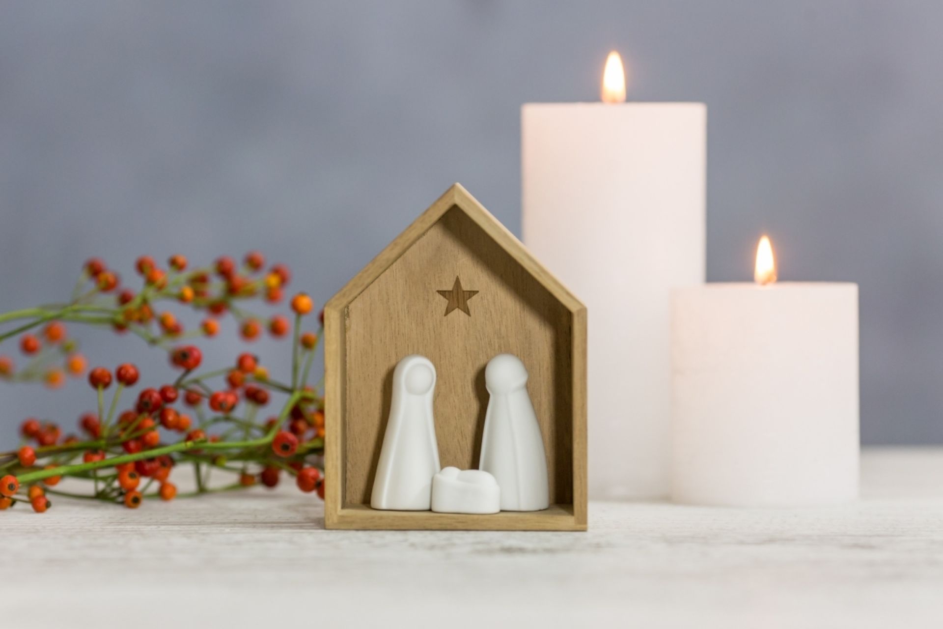 Winterzeit die kleine Krippe Räder