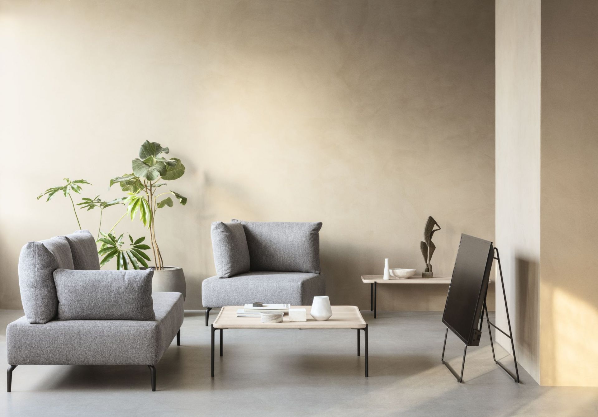 Savoye Tisch Eiche rechteckig - geräuchert B 120 x H 42 cm Eva Solo