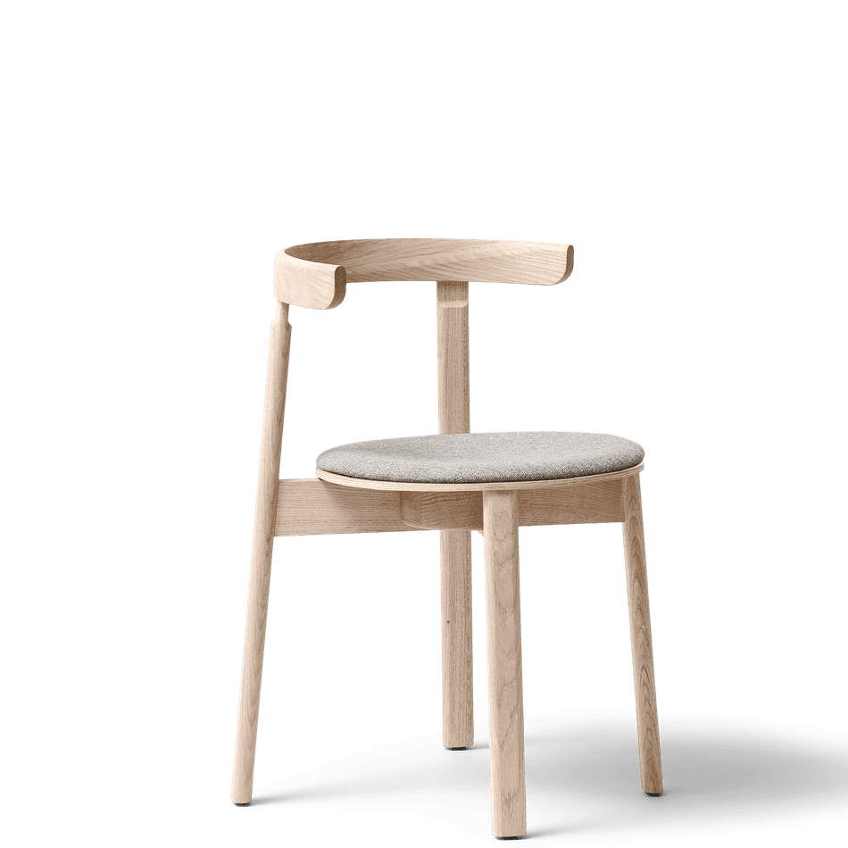 Lunar Stuhl Eiche weiß geölt mit Sitzkissen Form & Refine | Eiche weiß ...