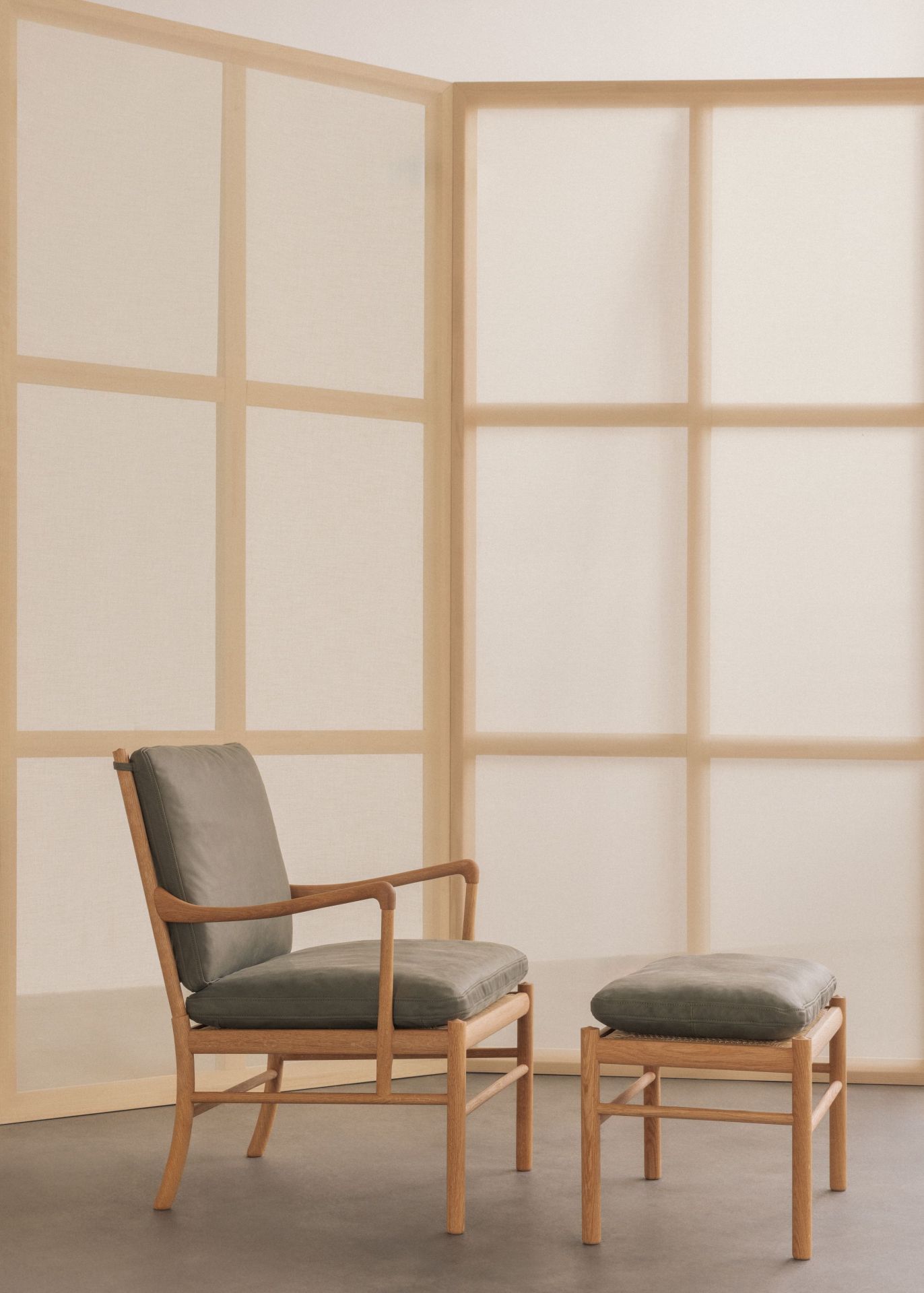 OW149F Colonial Footstool Carl Hansen & Søn