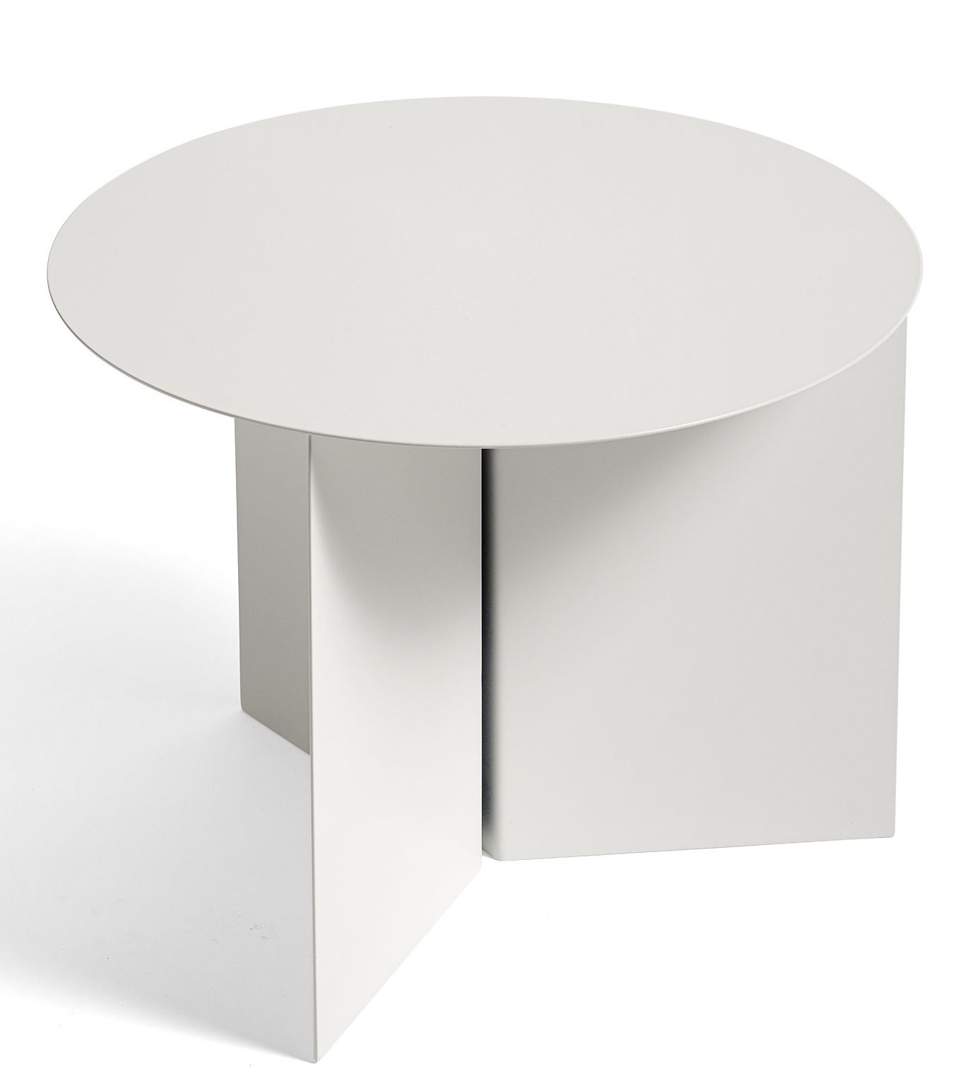 Slit Table Round Rund Beistellltisch Hay Weiss pulverbeschichtet 