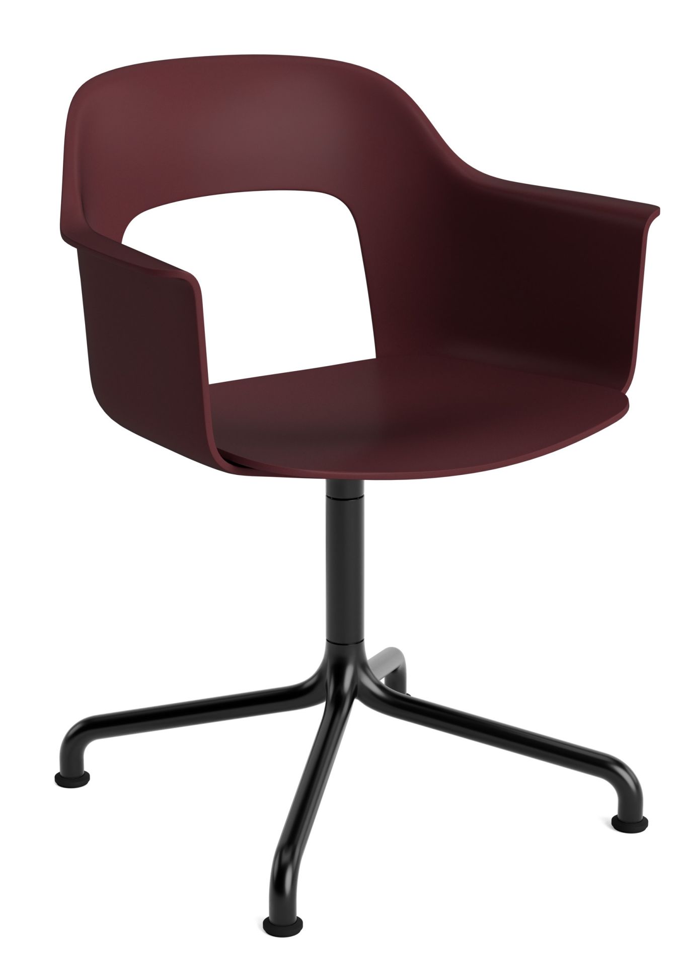 Layout Armchair 251 Armlehnstuhl 4-Sternfuß Drehfuß mit gebogenem Fußkreuz Hay