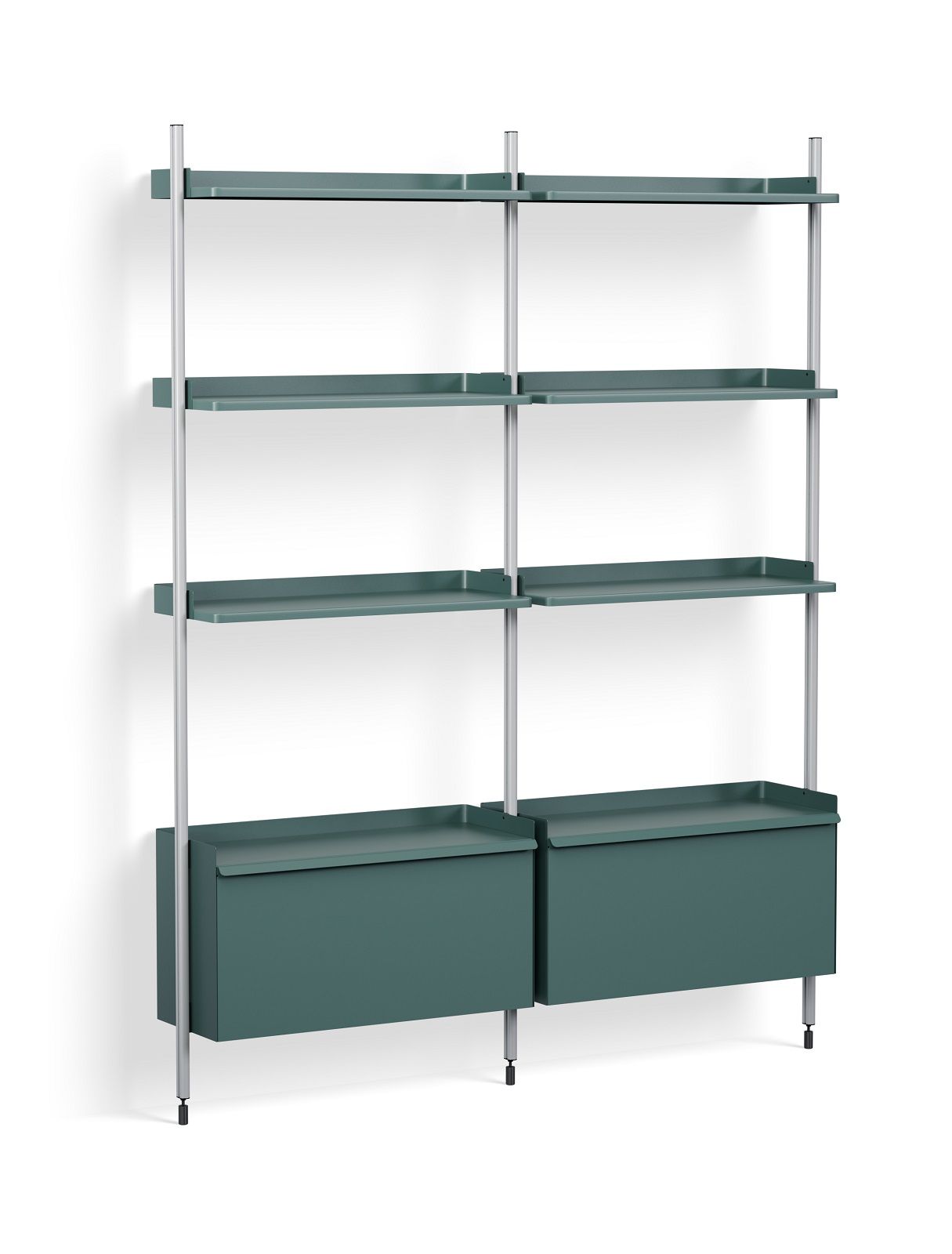 Pier System 132 2 Column Regal Hay Stahlblau-Aluminium