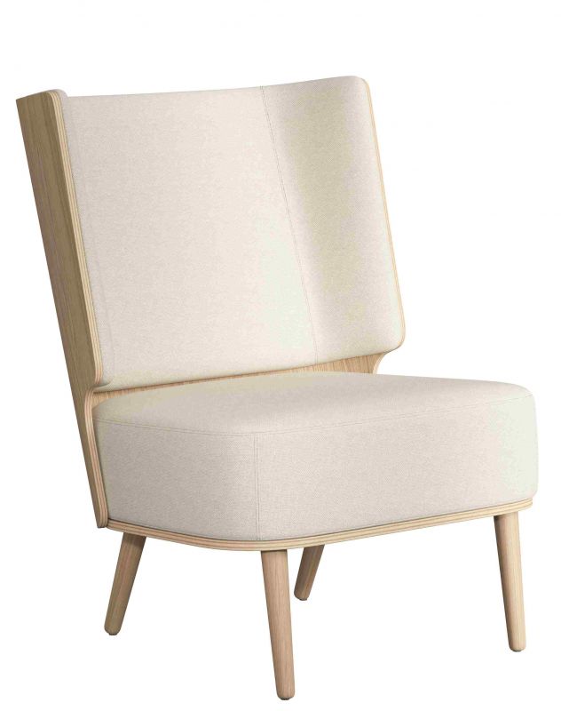 Serena Lounge Chair Sessel Eiche natur novoform Sweet Vanilla