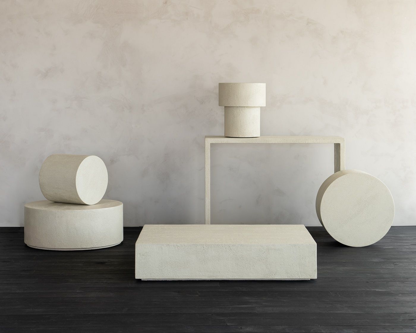 Elements Couchtisch Microcement Off White rechteckig Ethnicraft