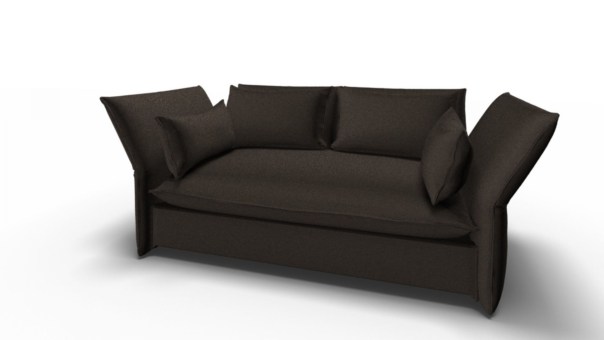 Mariposa Sofa 2-Sitzer in Muskatbraun von Vitra mit verstellbaren Arm- und Rückenlehnen. Gemütliches Designersofa.
