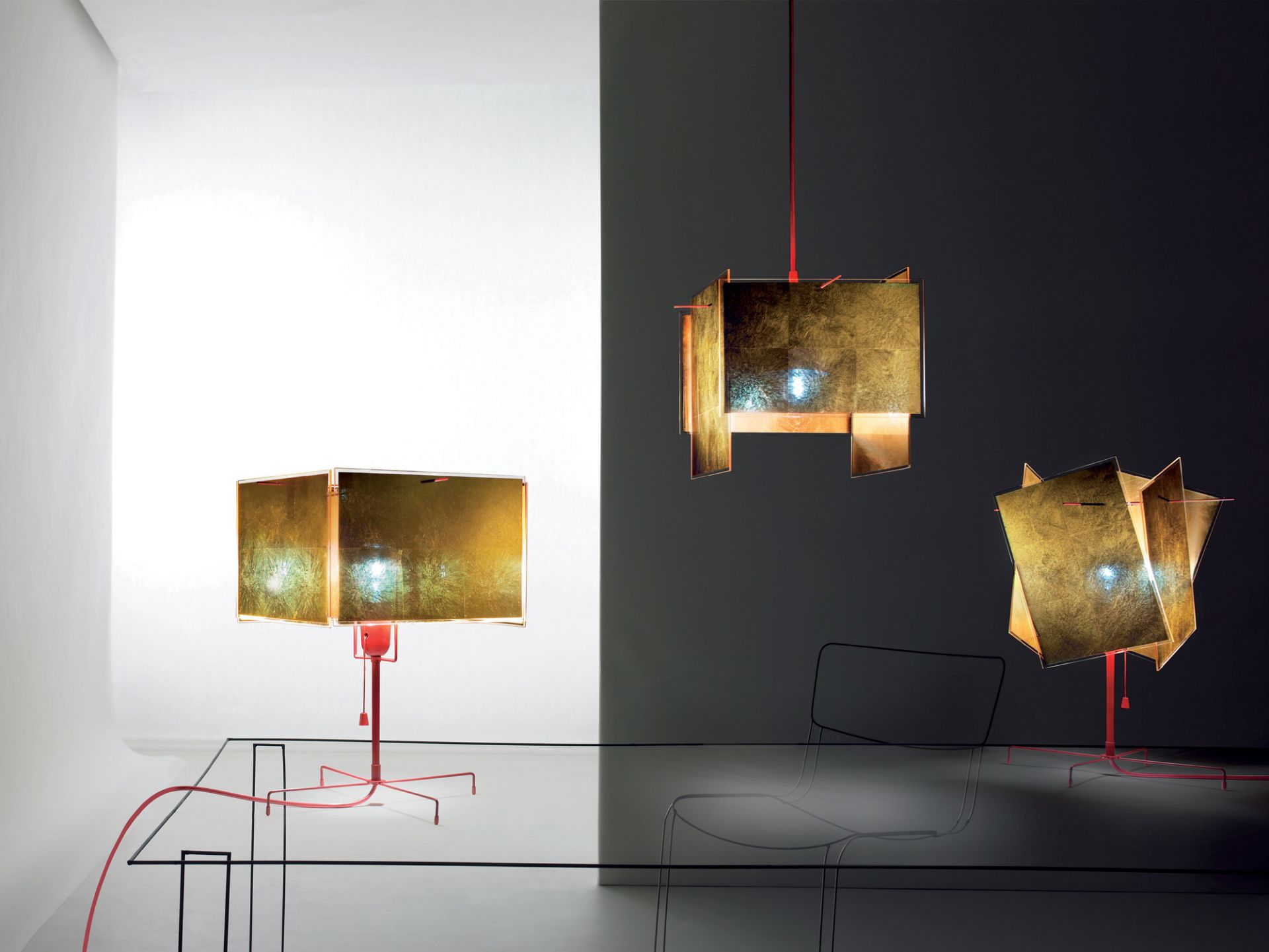 24 Karat Blau Hängeleuchte/Deckenleuchte Ingo Maurer