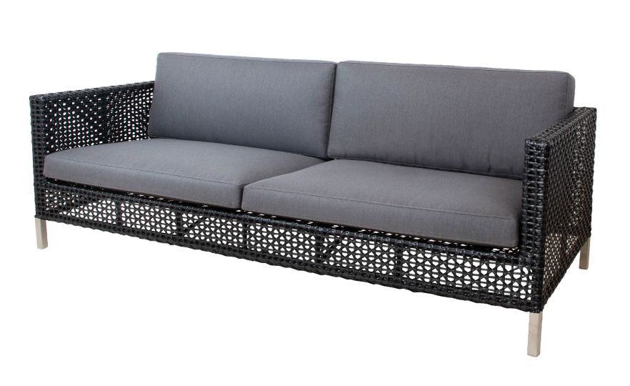 Connect 3 -Sitzer Sofa inklusive Sitzpolster in grau Cane-Line SONDERAKTION