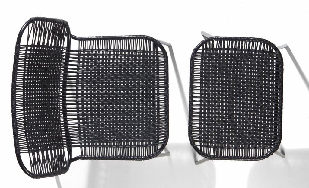 Cielo Footstool Fußhocker Outdoor ames Schwarz - Schwarz