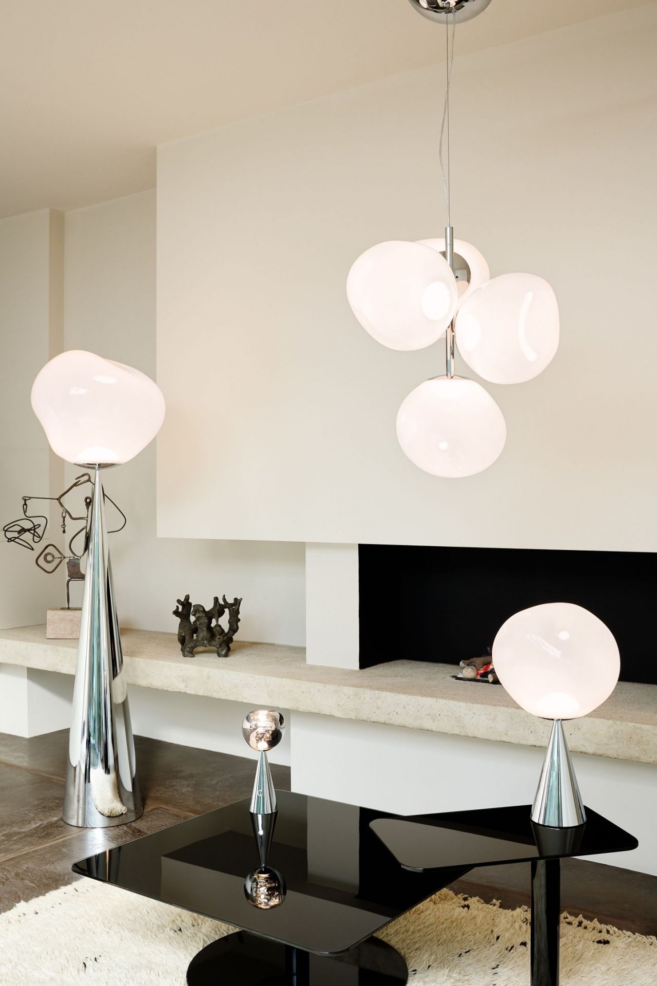 Melt Portable LED Tischleuchte Silber Tom Dixon
