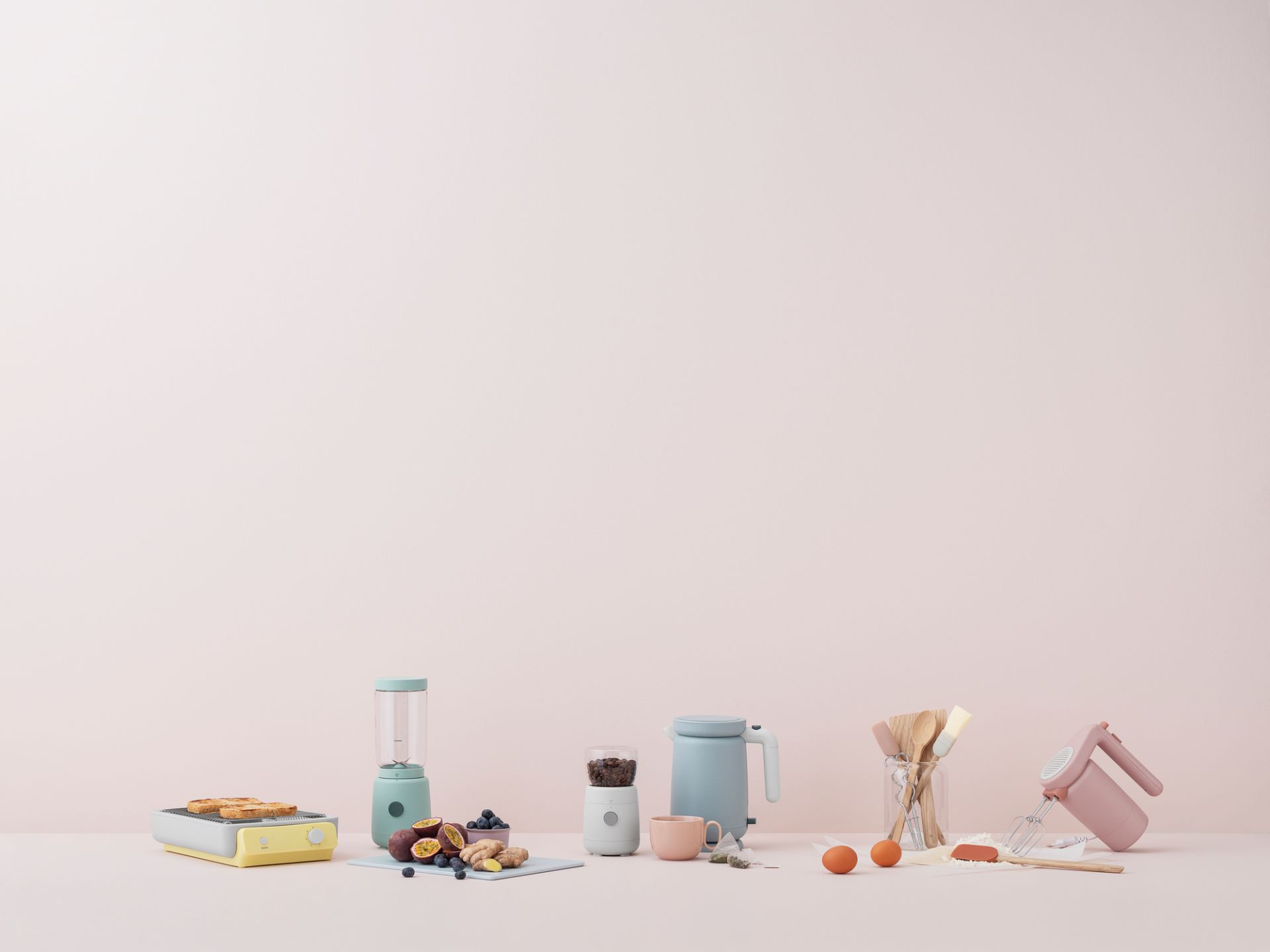 Foodie Hand Mixer Handrührgerät Hellrosa RIG TIG by Stelton - EINZELSTÜCKE