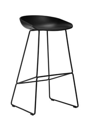 About a Stool AAS38 / AAS 38 Barhocker Niedrig Schwarz - Schwarz lackiert Hay