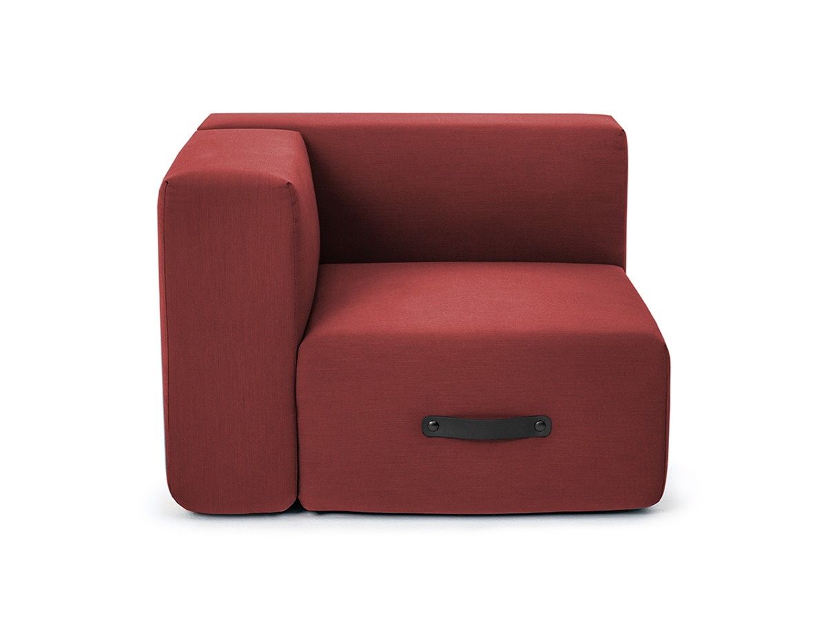 Miamia Outdoor Sofa Eckmodul Links Rot Conmoto