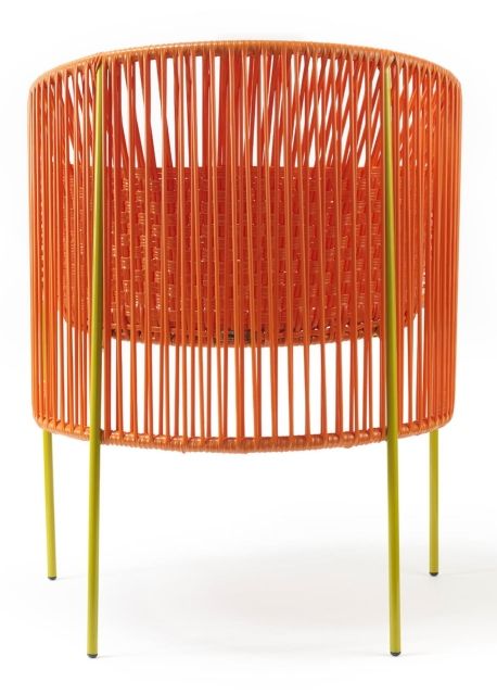 Caribe Dining Chair Stuhl Outdoor ames Orange / Kaugummirosa / Currygelb