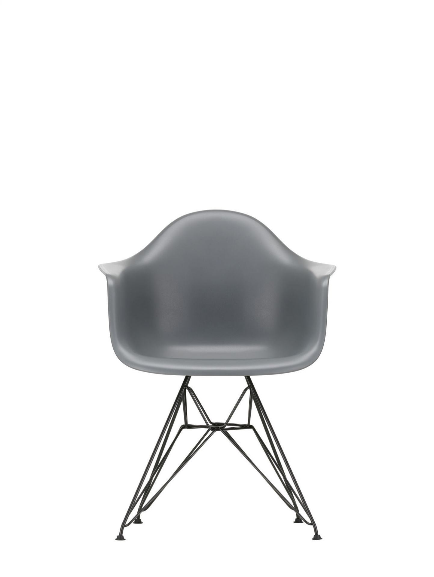 Eames Plastic Arm Chair DAR Stuhl Vitra Verchromt - Eisgrau