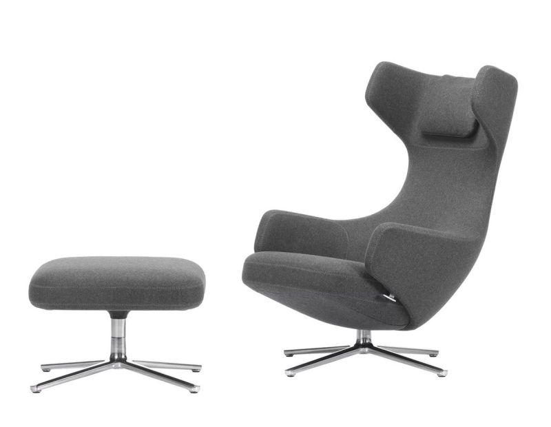 Grand Repos Sessel & Ottoman Vorzugskombination Vitra Classic grey 40 cm