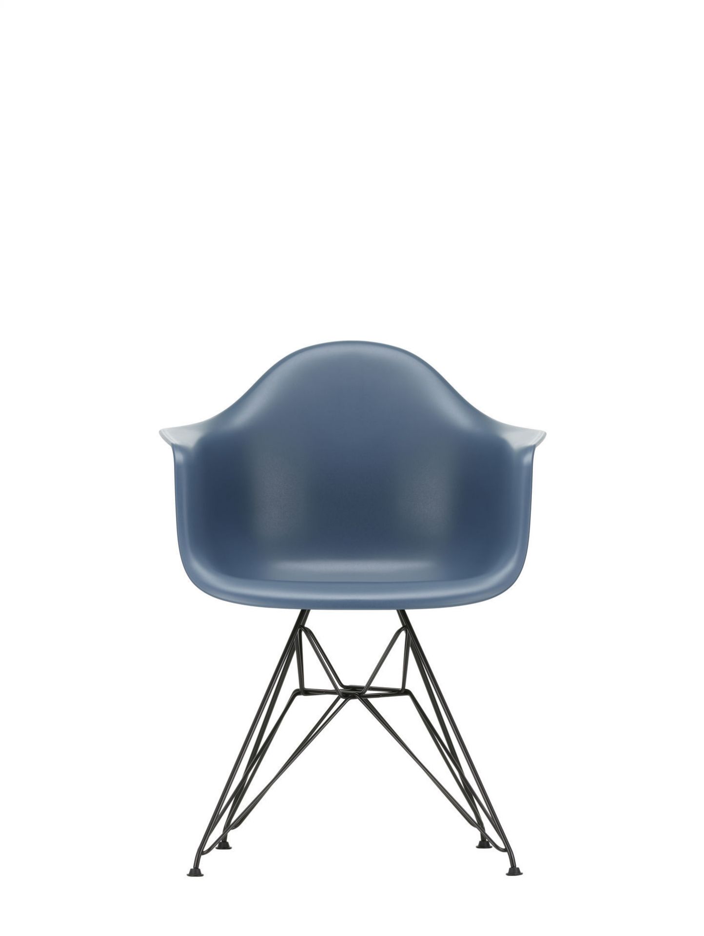 Eames Plastic Arm Chair DAR Stuhl Vitra Verchromt - Eisgrau