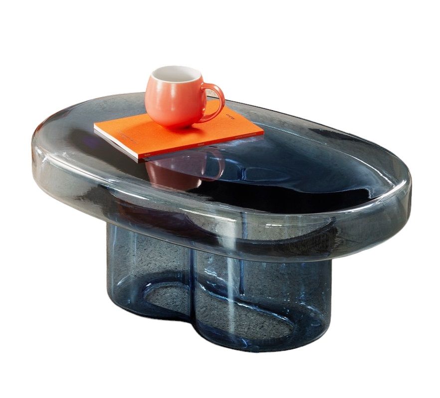 Soda Oval Couchtisch Miniforms Blau