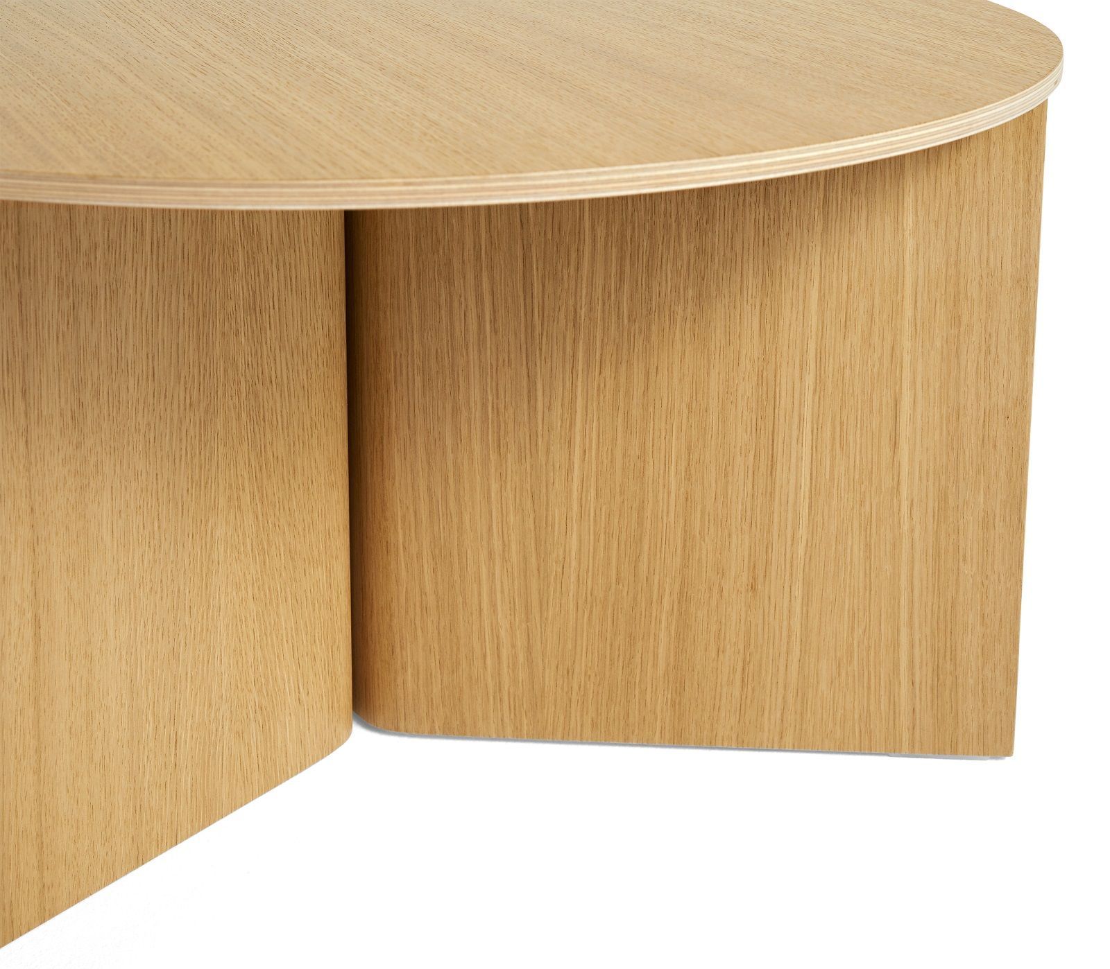 Slit Table Wood Round XL Beistelltisch / Couchtisch Hay