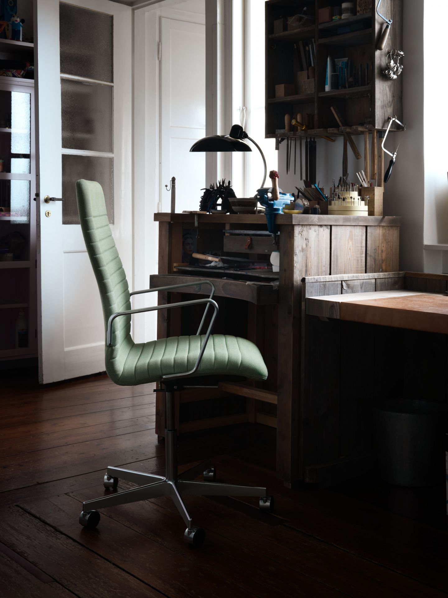 6631 T Luxus Tischleuchte KAISER idell Fritz Hansen weiß