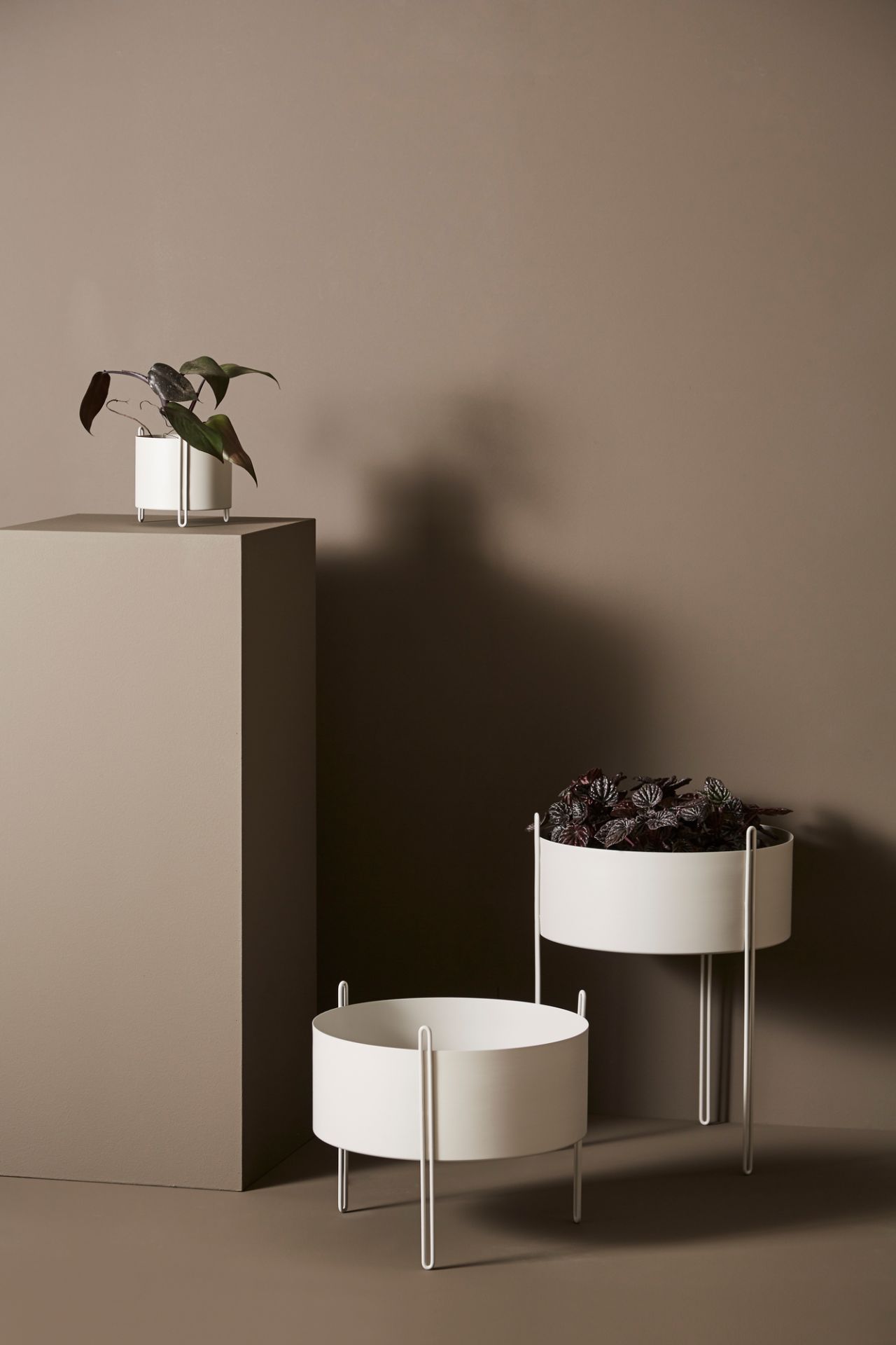 Pidestall Pflanzgefäß Large Taupe Woud