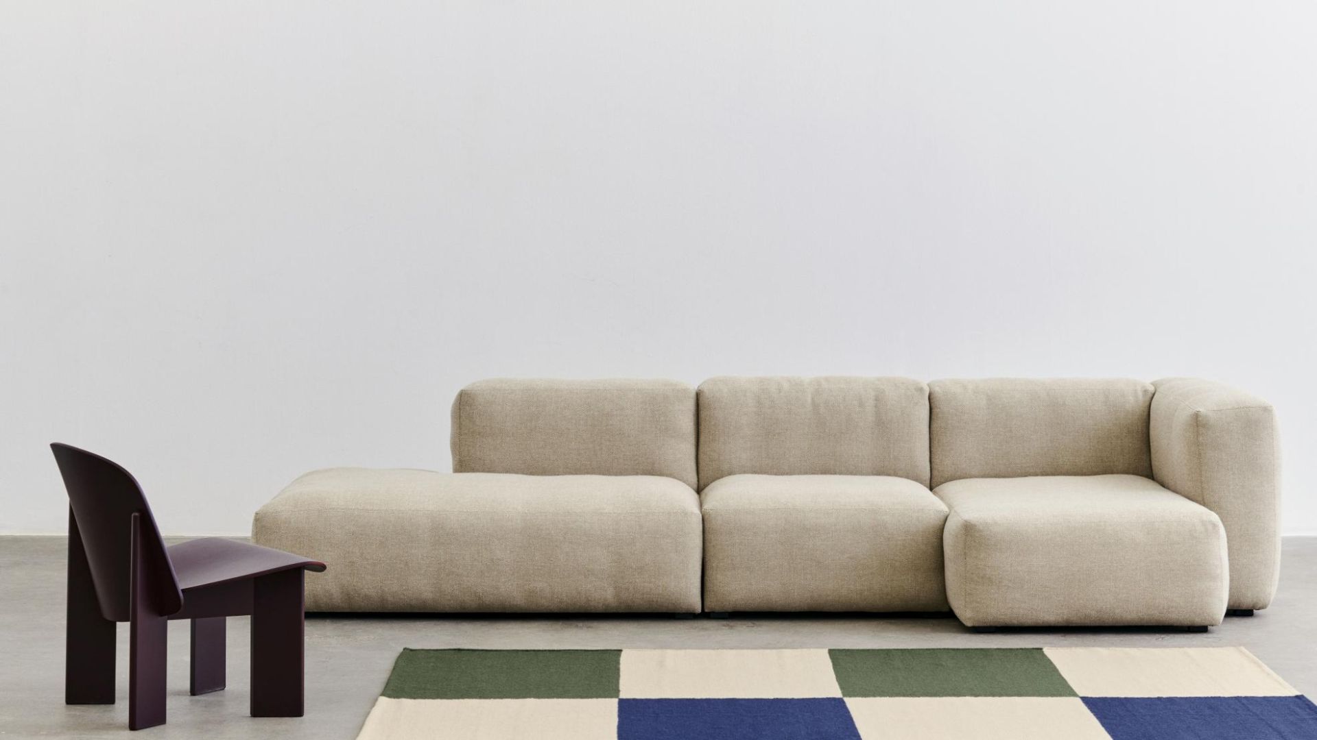 Mags Soft Sofa 2,5 Sitzer Combination 3 mit Armlehne links Hay